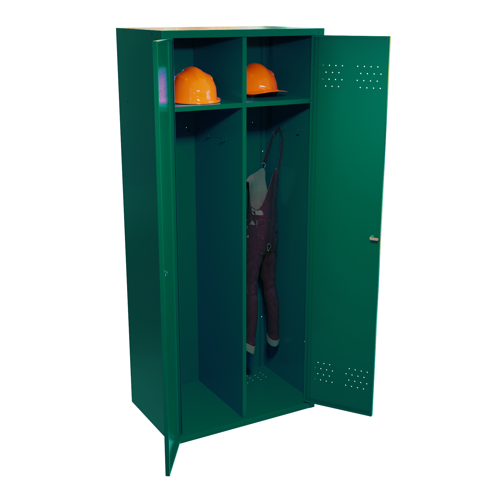Шкаф для одежды 1830х775х500 мм, цвет Зеленый (RAL 6005)