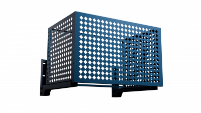 Корзина / короб для наружного блока кондиционера 900х700х550 с перфорацией ромбики / Синий (RAL 5010)